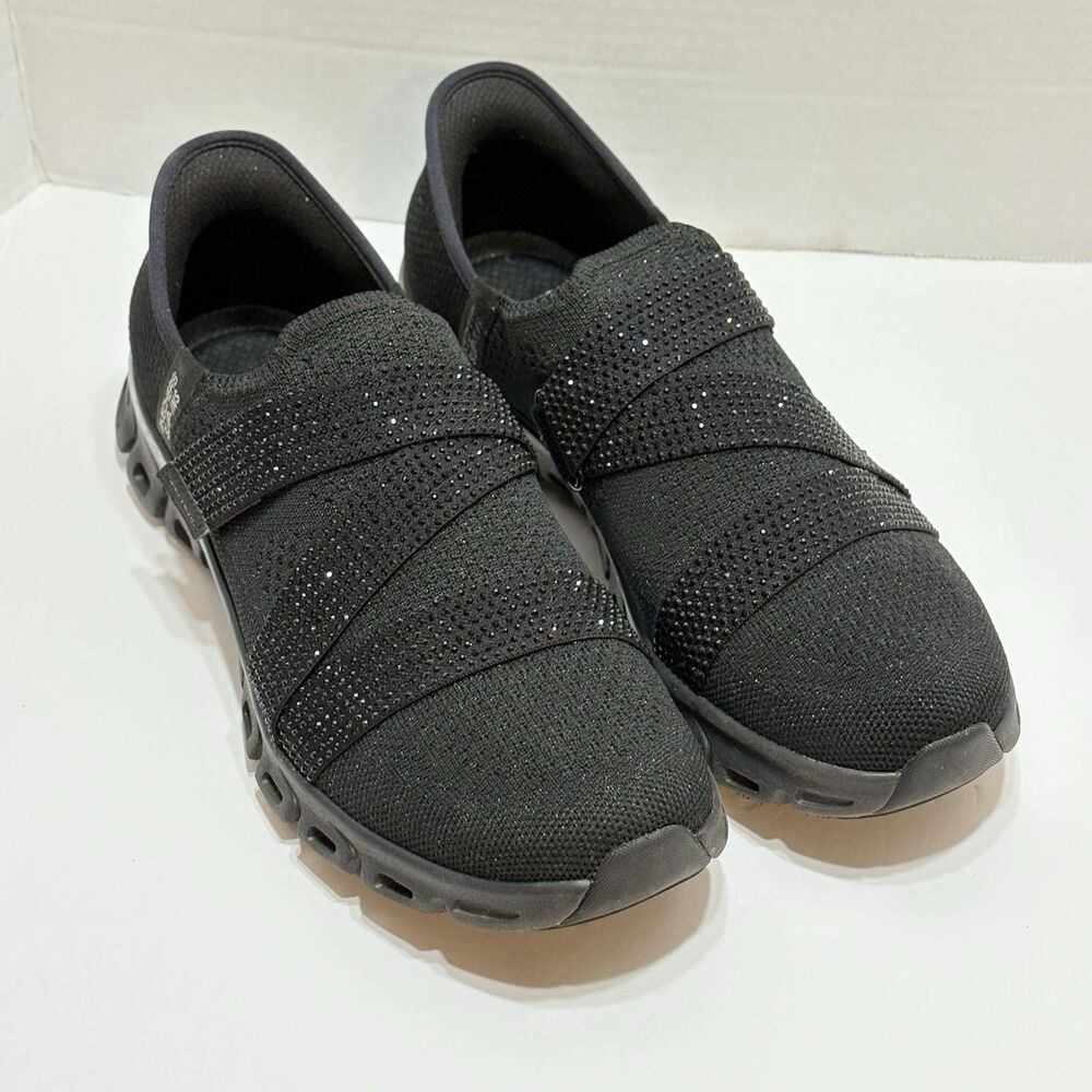 Skechers Hands Free Slip Ins Glide Step High Shine Women’s Sneakers Size 9 Bling